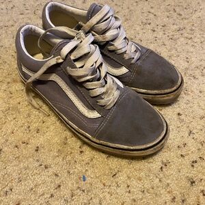 Vans Women's Gray and White Sneakers